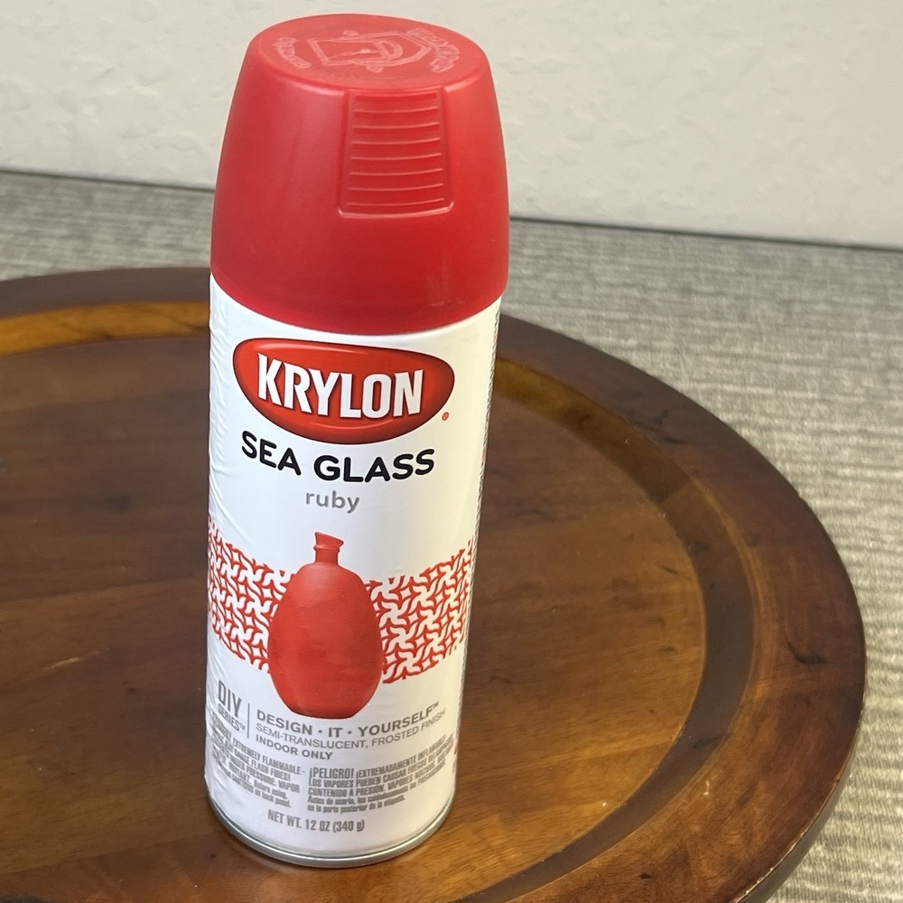 Krylon Sea Glass Ruby Frosted Spray Paint 12oz Semi-Translucent 9052 DIY Finish